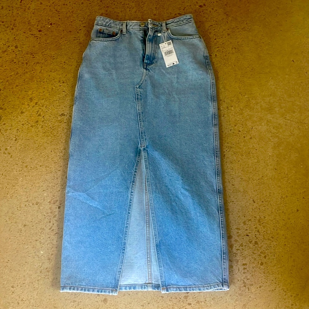 Mango Denim maxi skirt